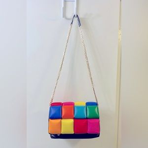 Betsey Johnson Puff Love Crossbody Bag, Multi-Colored